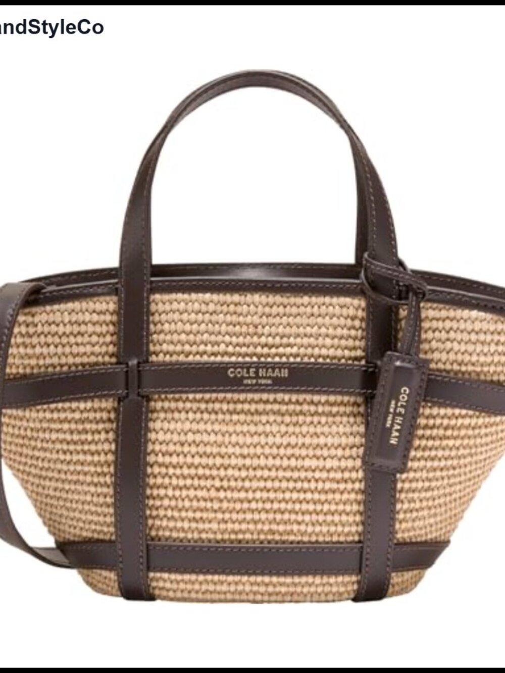 Key West Raffia Satchel Crossbody Bag with Removable Strap & Card Slots